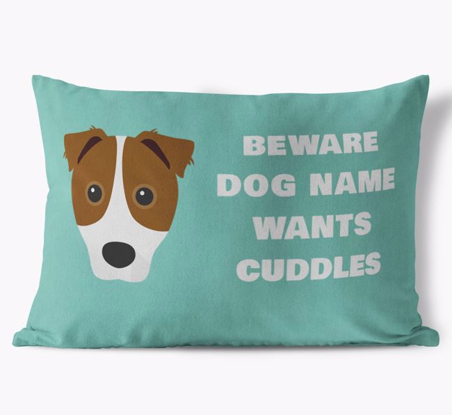 Beware of Cuddles: Personalised {breedFullName} Soft Touch Cushion